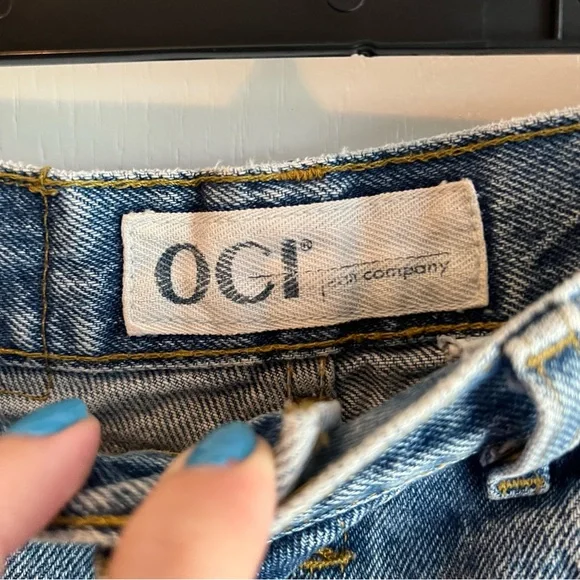 Vintage OCI Button Front Jean Shorts Size 11 - Picture 4 of 7